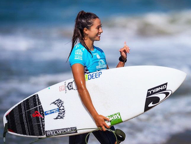 Malia Manuel makes finals at US open of Surfing!