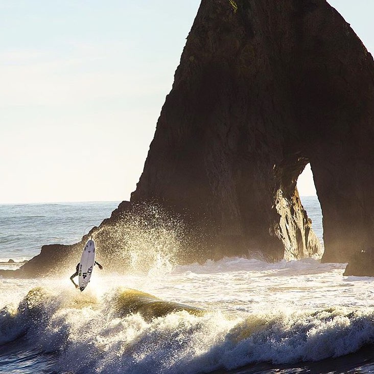 surfing the Northern California coastline